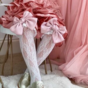 Lola Lace Socks with Satin Bows